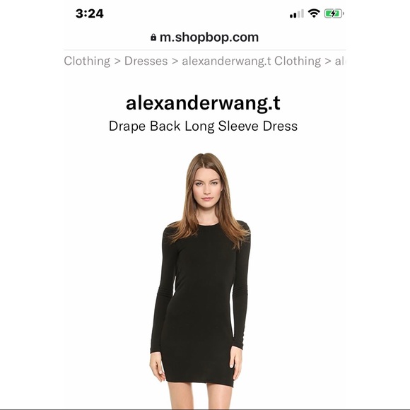 NWT Alexander Wang * Backless Draped Fully-Lined Mini New LBD! Chic black sheath - Picture 7 of 9